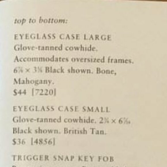 Vintage Large Eyeglasses Case NIB in Black & British Tan, 7220 - Picture 10 of 10